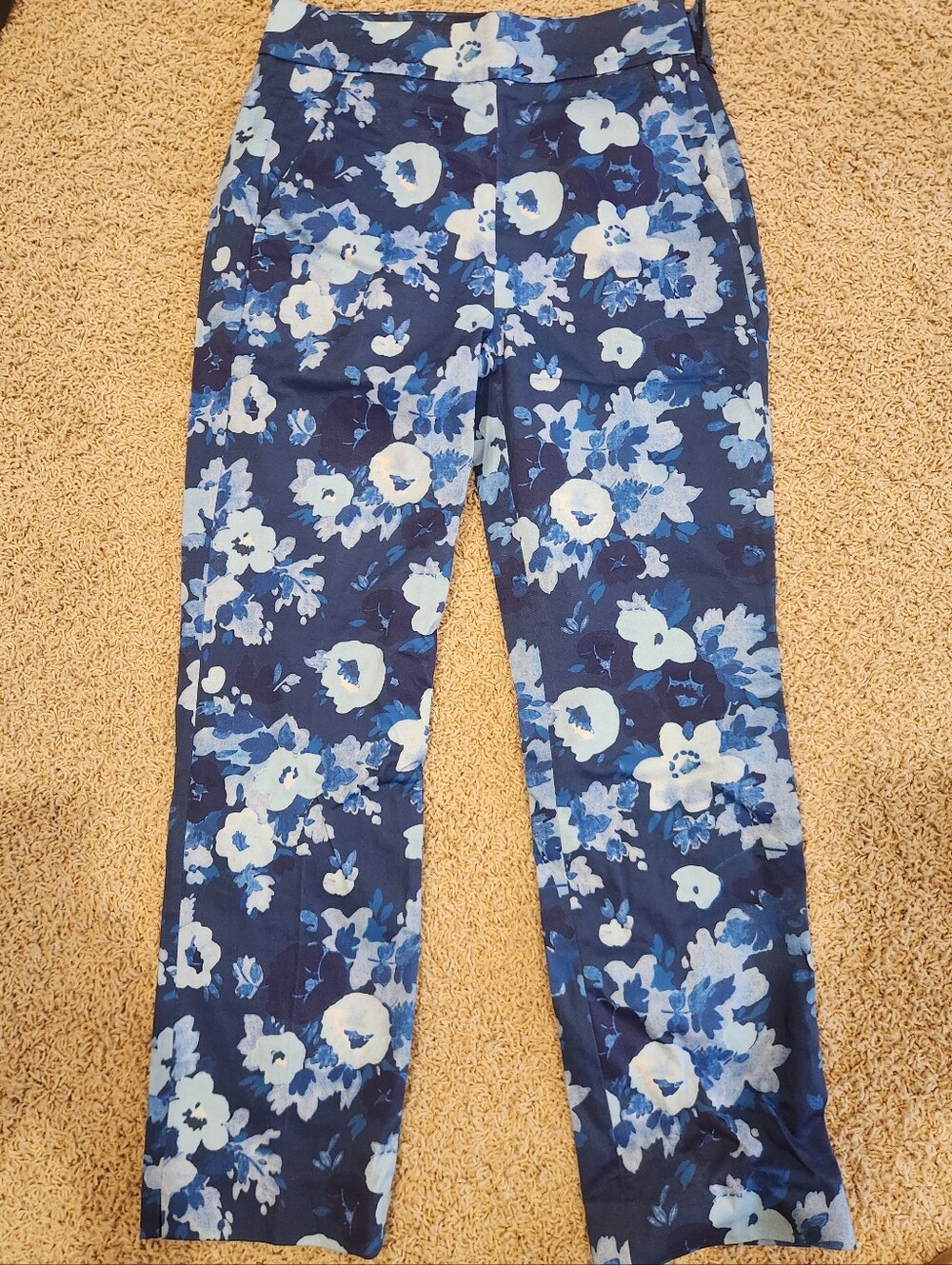J. Crew Navy Blue Floral Girls' Stretch Leggings